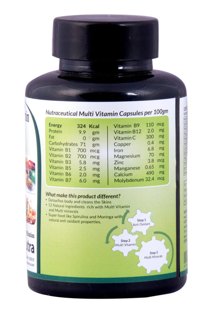 Natural Multivitamin and Minerals help to Boost Immune System Dietary Supplements - 120 Capsules